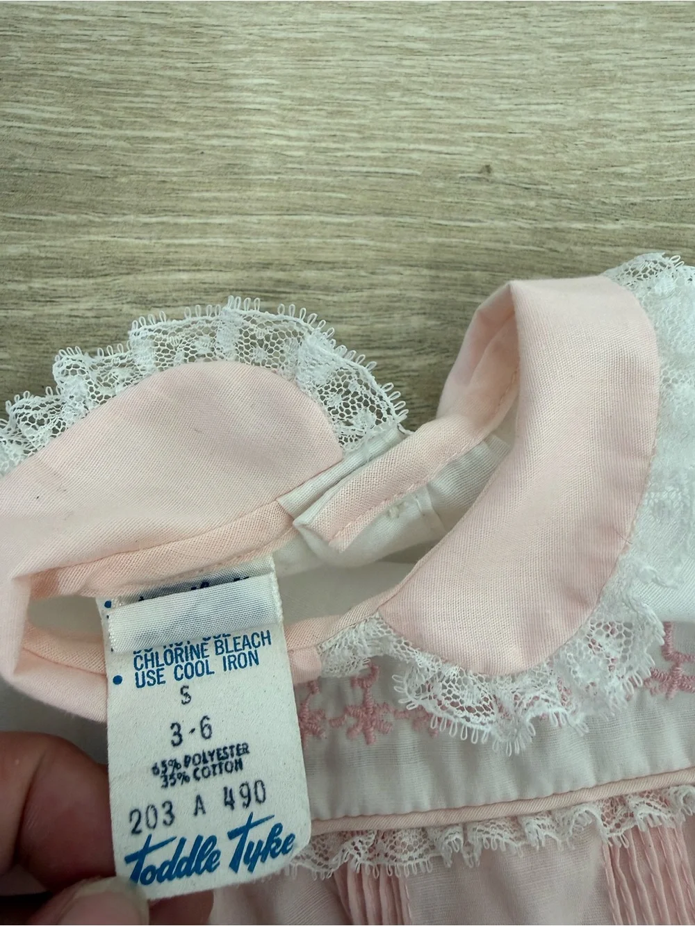 Toddle Tyke Vintage Embroidered “Babygirl” Pink Bubble Romper